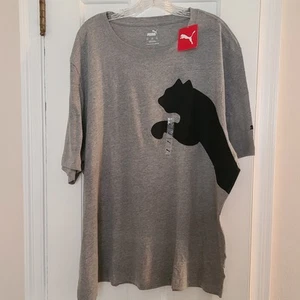 Puma Wrap Around Leaping Cat Logo Graphic T-Shirt Gr. XXXL Neu mit Etikett - Bild 1 von 8