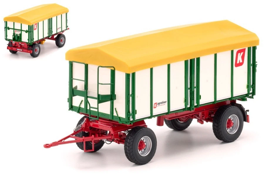 WIKING WK17077866 CARRO RACCOLTA KROGER TWO-AXLE THREE-WAY TIPPER HKD 302 1:32 M - Immagine 1 di 1