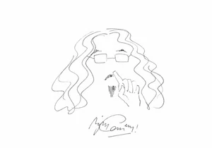 Billy Connolly Original Selbstportrait Zeichnung Ultra Rare in Person - Bild 1 von 1