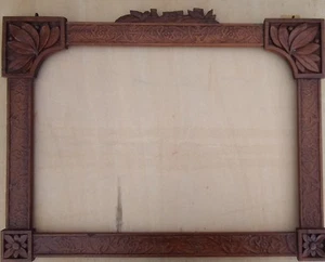 ANTICA CORNICE IN NOCE EPOCA TARDO 800 IN LEGNO 55 X 41 CM - Foto 1 di 24
