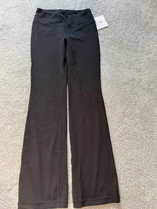 NWT Athleta Leggings Girls Large Black High Rise Chit Chat Flare Pant - Picture 1 of 5