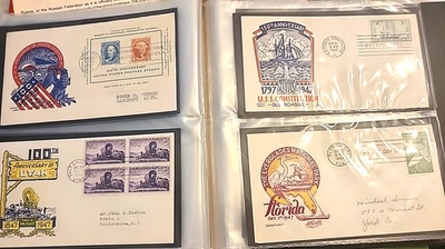 140+ CACHETCRAFT FIRST DAY 1940'S  COVERS IN ELBE COVER ALBUM (RED) - Image 1 of 4