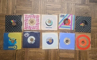 Винтажный лот из 10 7 «45 об/мин виниловые пластинки все женщины-артисты 1970-х все новые - Изображение 1 из 4