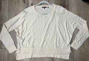Vince Womens Sweater Cotton Knit Pullover Beige Size Medium - Picture 1 of 6