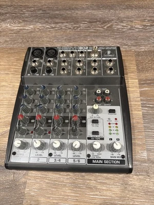 Behringer Xenyx 802 Audio Mixer Unit 8 Input 2 Bus, Untested - Image 1 of 2