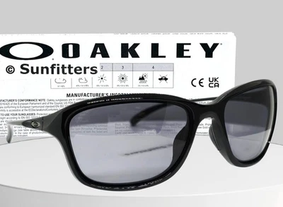 Oakley SHE'S UNSTOPPABLE polished black/gray OO9297-09 sunglasses NEW IN BOX! - Image 1 of 4