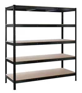 SCHULTE Regalwelt Schwerlastregal XXL, 5 Ebenen, 180x160x60cm (HxBxT), schwarz - Bild 1 von 9