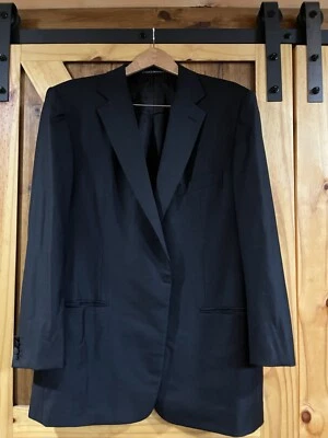 Hombre Ermenegildo Zegna Traje Negro Chaqueta 100% Lana Talla 60L Foto 1 de 4