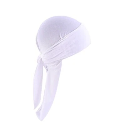 Unisex Luxury Velvet Durag Hat Cap Longtail Design Doo Rag Braids Bicycle Dance - Image 1 of 4
