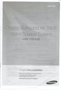 Samsung Surround Air Track Manual and Setup Guide Sound Bar Very Nice - Picture 1 of 2