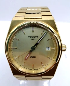 Tissot PRX T137.410.33.021.00 GP Quartz Gold Case Gold Band - Picture 1 of 10
