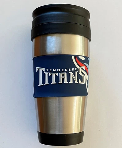 NFL Tennessee Titans Stainless Steel Travel Coffee Mug Cup Tumbler 16 oz Cover