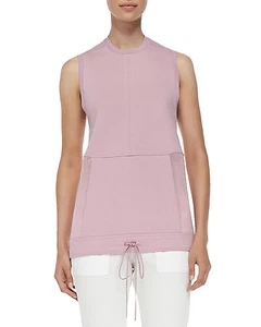 Helmut Lang Drift Sleeveless Drawstring Hem Sweatshirt RIND Pink Medium NWT $255 - Picture 1 of 2