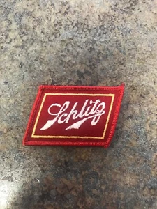 Vintage 70er Jahre SCHLITZ Bier Aufnäher 3”x 2” - Bild 1 von 1
