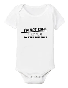 Keep Distance Baby One-Piece Romper Outfit / Babies Toddler Fashion Clothes - Picture 1 of 12