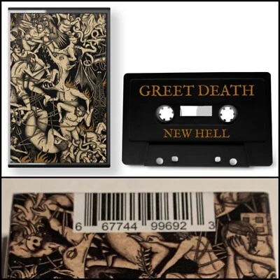 GREET DEATH New Hell Cassette Tape 1st Press SEALED-Nothing Slow Crush Cloakroom - Image 1 of 4