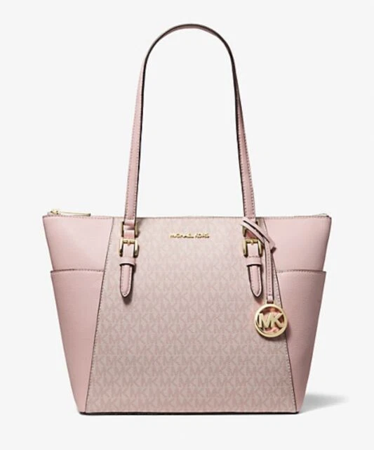 Michael Kors Charlotte Large Top Zip Tote - Dark Powder Blush