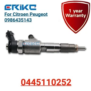 0445110252 Original Oil Injector 0 445 110 252 for Citroen Peugeot 0986435143 - Picture 1 of 8