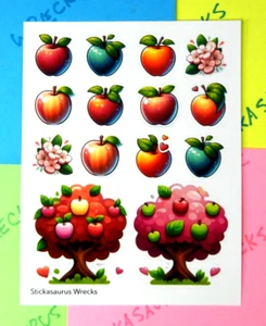 Stickerbogen Apfelbäume & bunte Äpfel - Bild 1 von 3