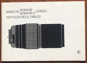 Minolta Rokkor/Rokkor X obiettivi tavoli profondità di campo - Foto 1 di 2