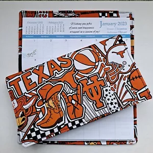 Baumwollstoff Texas Longhorns 2025-26 Taschenkalender & Terminbuch - Bild 1 von 1