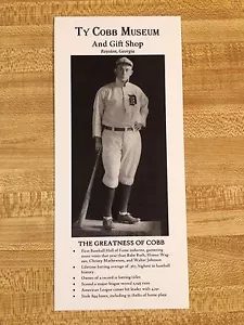 Brochure Ty Cobb Baseball Museum formato card - Foto 1 di 2