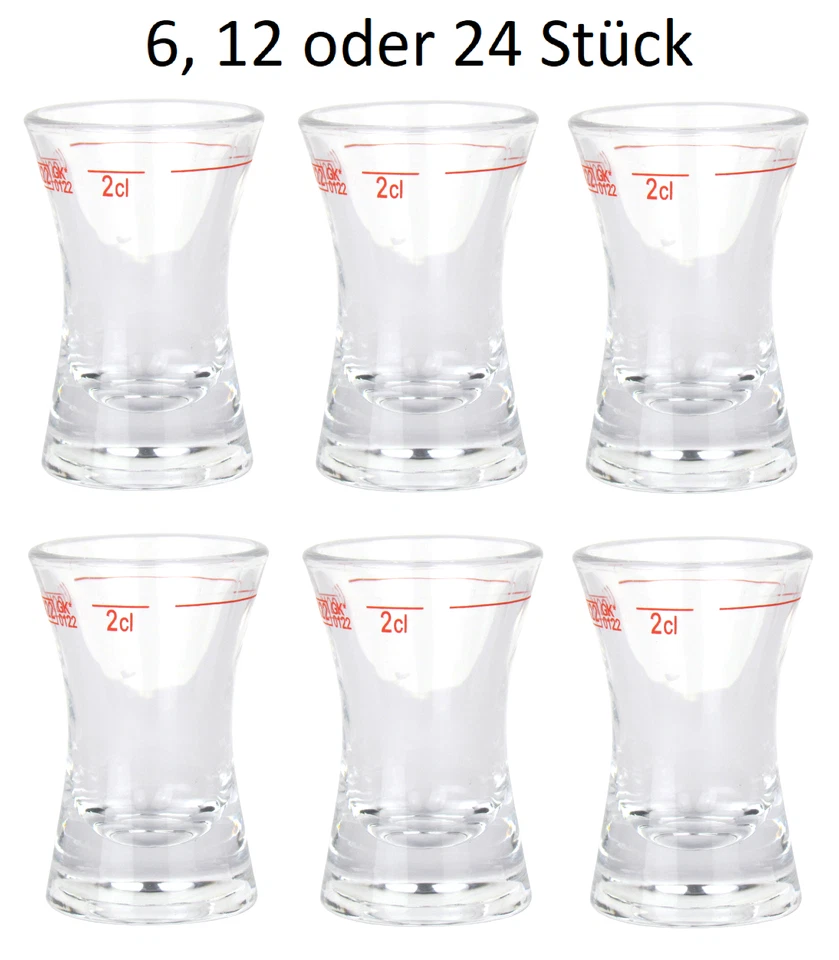 6 | 12 oder 24 Schnapsgläser 0,2cl Stamper Stamperl Pinneken Pinnken - Bild 1 von 1