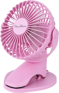 Portable Clip Fan Battery Operated,3 Speeds USB Rechargeable Mini Table Fan with - Picture 1 of 7