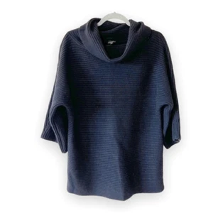 Talbots Black Cashmere Chunky Knit Sweater Size Large Ribbed Dolman Sleeve New! - Picture 1 of 8