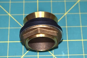 Urinal Or Closet Spud, Pressure Assist, 1-1/2" X 1-1/2", Cast Brass - Picture 1 of 3