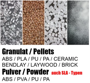 3d Granules Pellets Powder Filament Granulat 1KG ABS PVA PU PA Ceramic Laywood - Picture 1 of 2