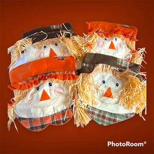 LOT 4 Scarecrow Fall Halloween Seat Dining Chair Covers Slipcovers 24" H 22" W - Picture 1 of 8