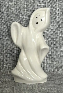 Ceramic Hand Painted 4.75" White Ghost Statue Halloween Figure Vintage 1970s - Picture 1 of 9