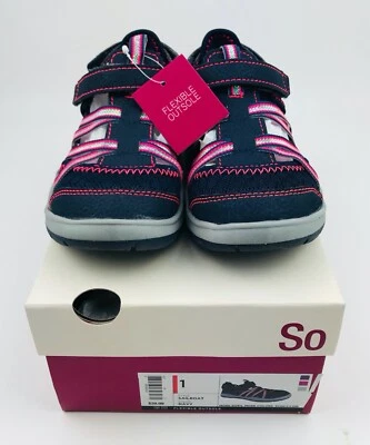 Sonoma Shoes Girls Size 1 Sandal Sneakers Navy Kohls Back to School NEW  - Image 1 of 4