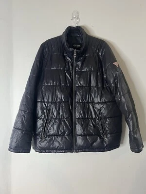 Jaqueta de inverno Guess masculina preta tamanho XXL poliéster - Imagem 1 de 4