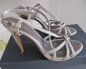 BCBG MaxAzria SHOES Size: 10 US New SHIP FREE Sandals NORWICH PLATINUM Metallic - Picture 1 of 9