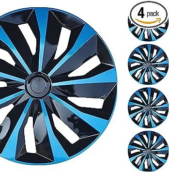 Black & Blue Set (4pcs) for Chevrolet Cruze 2011-2015 15" Hubcaps Wheel Cover - Image 1 of 4