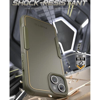 For iPhone 15 Plus Case Rugged Shockproof Dual Layer Hybrid Slim Cover Green - Image 1 of 4