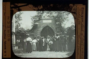 Glasdia Geo & Martha Washington Mount Vernon VA 1907 Mapes antik - Bild 1 von 9