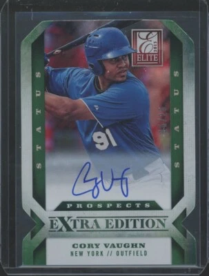 2013 Panini Elite Extra Edition Cory Vaughn Autograph Emerald Die-Cut /25 #187 - Image 1 of 2