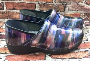 Dansko XP 2.0 Clogs EU 40 US 9.5-10 Paint Stroke Mule Slip On Nursing Shoes - Picture 1 of 11