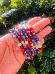 7 Chakra Bracelets Crystal Jewellery spiritual anxiety Healing beaded bracelet - Picture 1 of 12