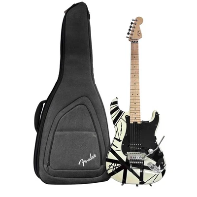 2021 Fender EVH Striped Series Stratocaster Six String Electric Guitar - MIM - Image 1 of 4