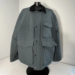 Robert Graham Diamond gesteppte Feldjacke Herren XL Cord blau Scheunenmantel gebraucht, in einwandfreiem Zustand - Bild 1 von 18