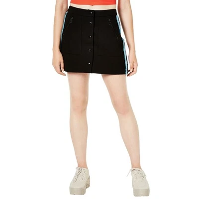 NWOT Juicy Couture Black Label SZ 4 Ponte Knit Preppy Snap Button Up Mini Skirt - Image 1 of 4