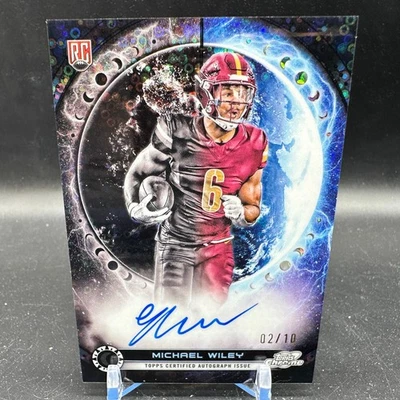 Michael Wiley Auto Black Refractor /10 Equinox Rookie 2024 Topps Cosmic Chrome - Image 1 of 2