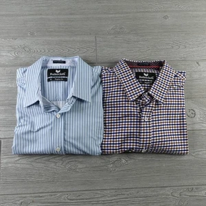 Buttercloth Button Up Shirt Mens XL Multicolor Icy Cotton Regular Fit Lot Of 2 - Picture 1 of 13