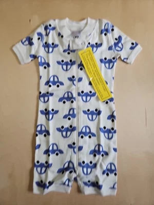 NWT HANNA ANDERSSON BEEP BEEP CARS 2 WAY ZIPPER SHORTIE SLEEPER 75 12-18 m - Image 1 of 4