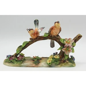 Crown Staffordshire Zwei Vögel auf einem Ast Figur | Bitte Lesen - Bild 1 von 4