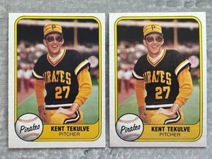 (2) 1981 Fleer KENT TEKULVE "Year 1071" Error & Corrected Baseball Cards #362 - Picture 1 of 2